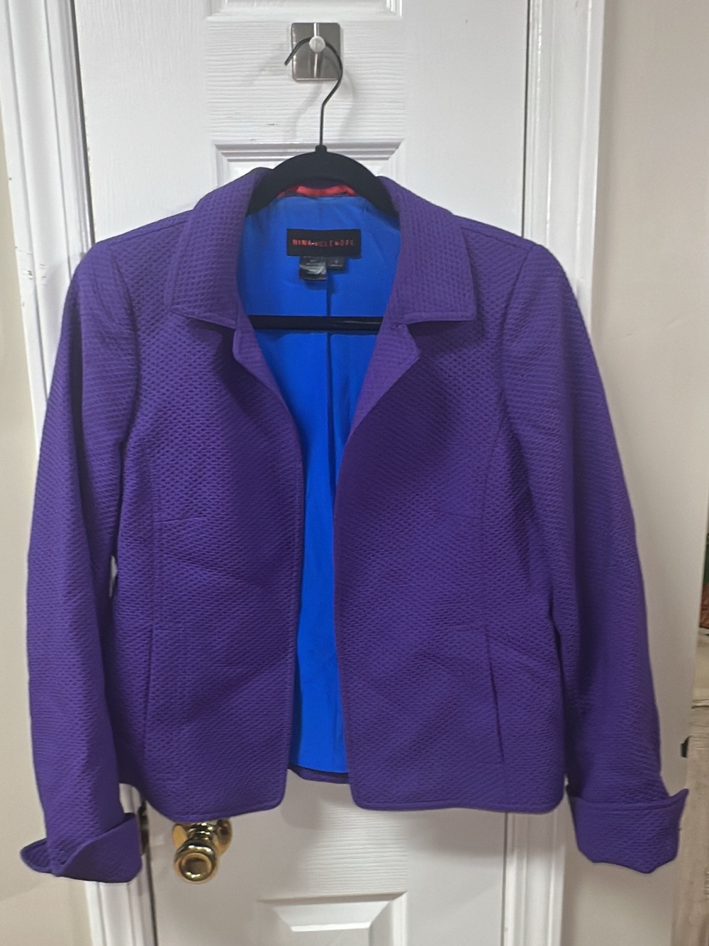 Nina Mclemore Textured Blazer lining 100 silk (needs 2b clean (mix38